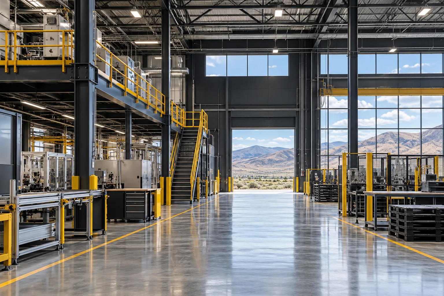 Clean industrial facility interior