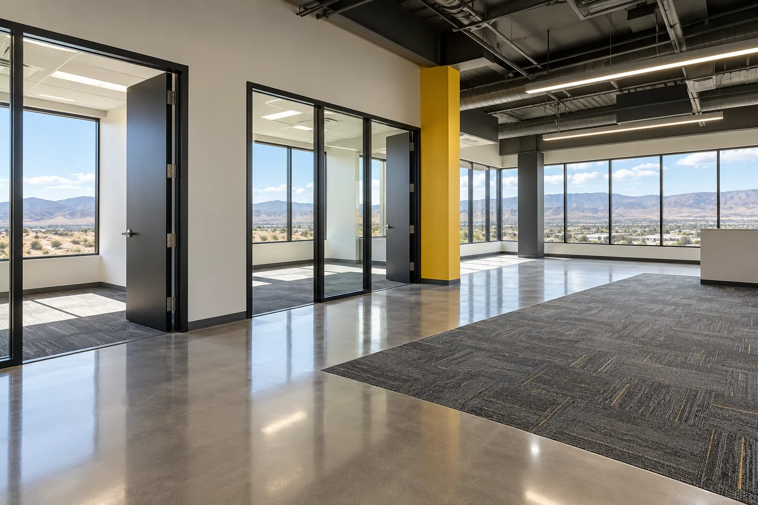 Vacant office suite ready for a new tenant